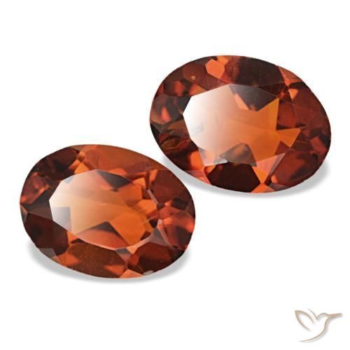 Pedras preciosas de citrino laranja escuro natural de 1,13 ct, corte oval, VS