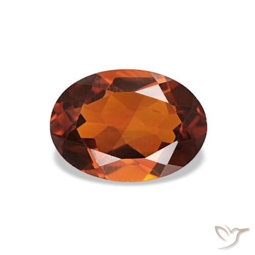 0.61ct laranja citrino, oval, VS