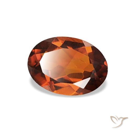 Citrino laranja natural 0,61ct, corte oval, VS
