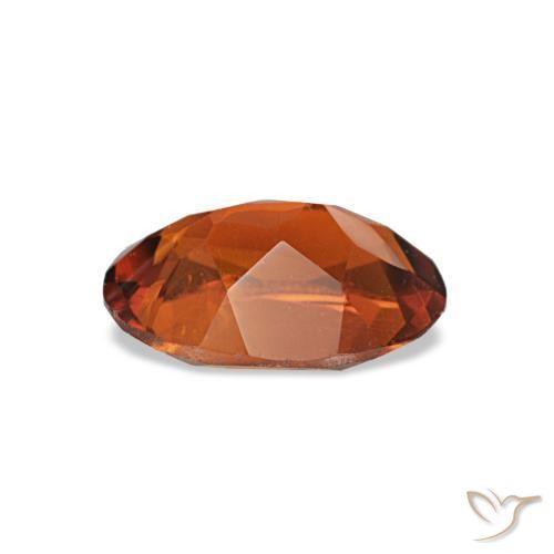 Citrino laranja natural 0,61ct, corte oval, VS