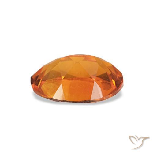 Citrino laranja natural 0,64ct, corte oval, VVS-VS