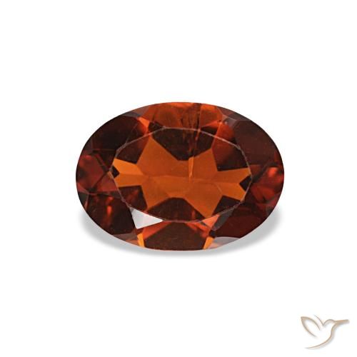 0.69ct laranja citrino, oval, VS-SI