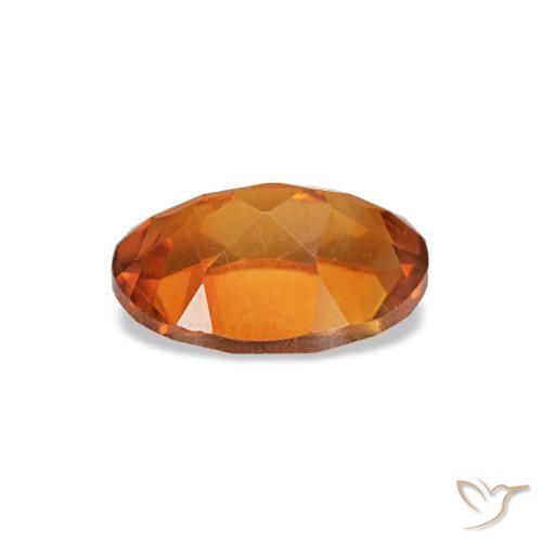 Citrino laranja natural 0,71ct, corte oval, VVS-VS