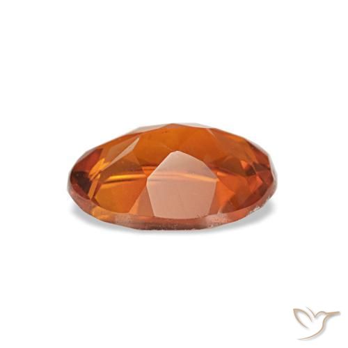 Citrino laranja profundo natural 0,61ct, corte oval, VVS-VS