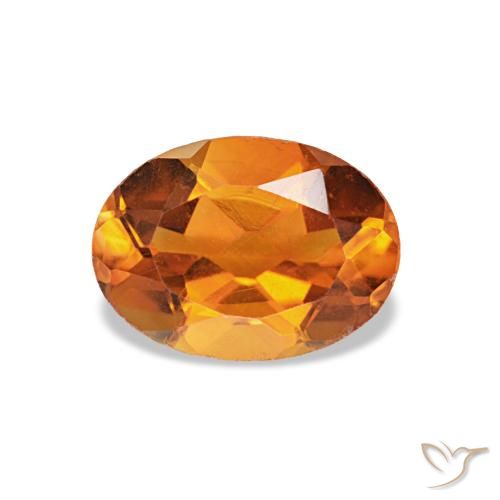 Citrino laranja natural 0,74ct, corte oval, VVS-VS
