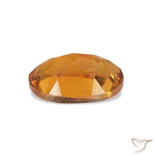 Citrino marrom alaranjado natural 0,67ct, corte oval, VS