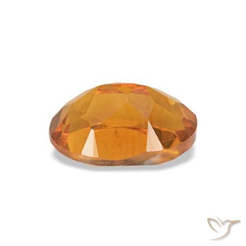 Citrino laranja médio natural 0,69ct, corte oval, VS