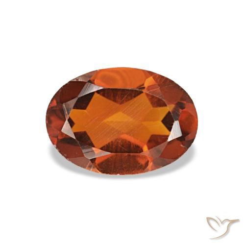 0.66ct laranja citrino, oval, VS