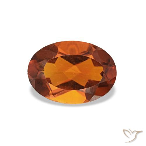 Citrino laranja avermelhado Natural 0,63ct, Corte Oval, VS