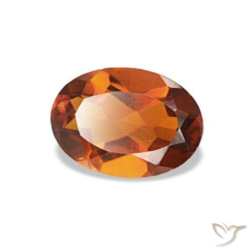 Citrino laranja avermelhado Natural 0,63ct, Corte Oval, VS