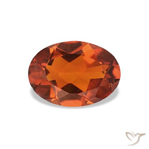0.67ct laranja médio citrino, oval, VVS-VS