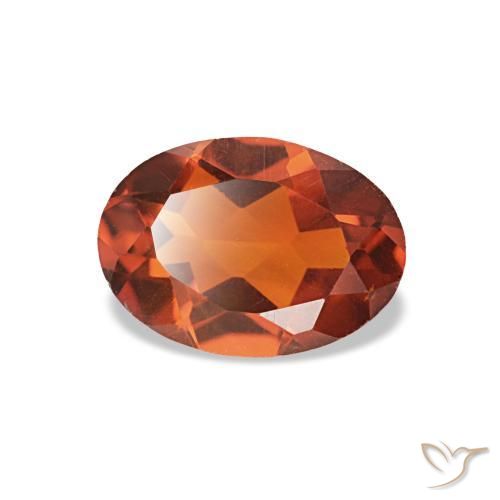 Citrino laranja médio natural 0,67ct, corte oval, VVS-VS