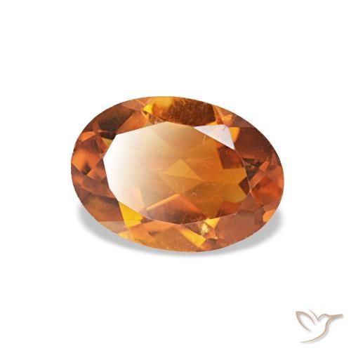 Citrino laranja natural 0,69ct, corte oval, VVS-VS