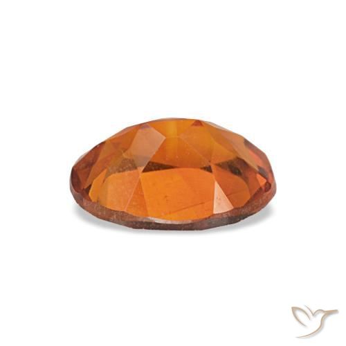 Citrino laranja natural 0,64ct, corte oval, VS