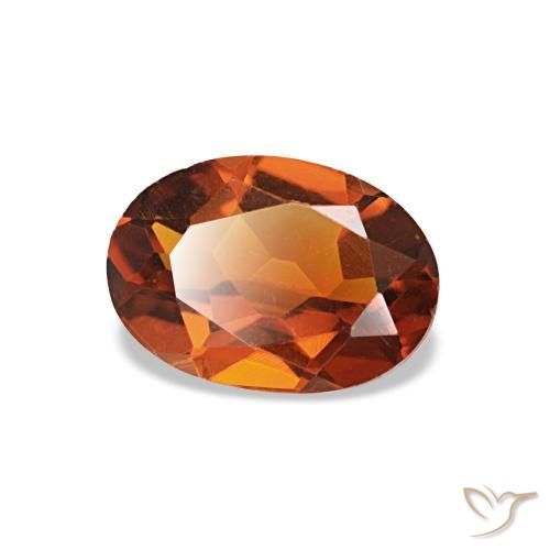 Citrino laranja natural 0,60ct, corte oval, VVS-VS