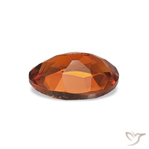 Citrino laranja natural 0,60ct, corte oval, VVS-VS