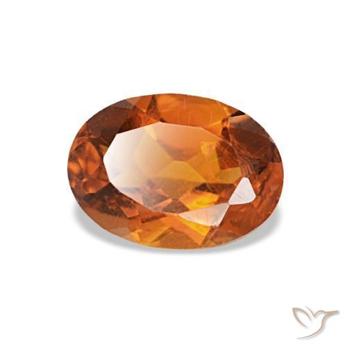 Citrino laranja natural 0,71ct, corte oval, VVS-VS