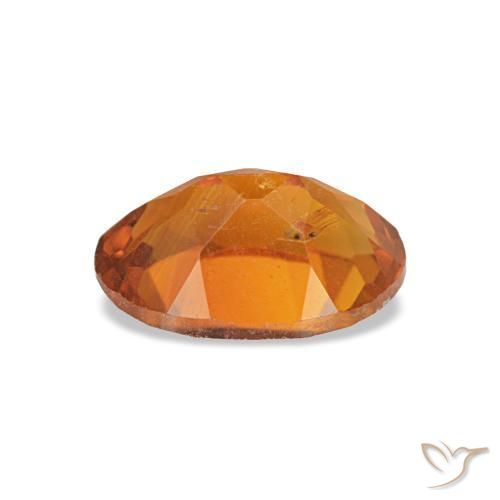 Citrino laranja natural 0,71ct, corte oval, VVS-VS