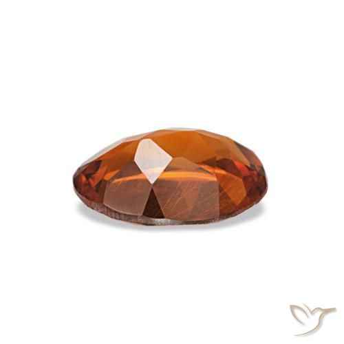 Citrino laranja natural 0,60ct, corte oval, VVS-VS