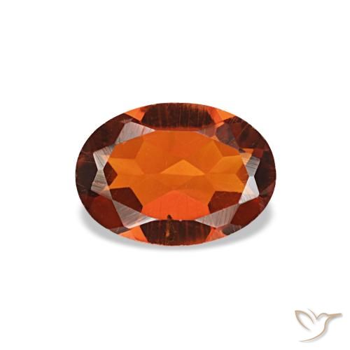 Citrino laranja natural 0,60ct, corte oval, VS