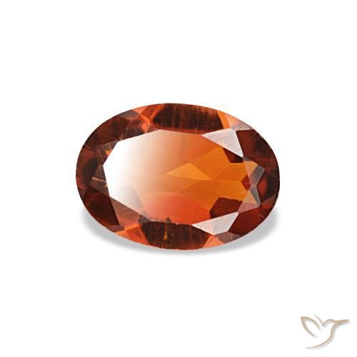 Citrino laranja natural 0,60ct, corte oval, VS