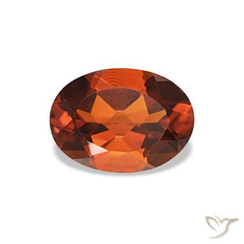 0.76ct laranja citrino, oval, VVS-VS
