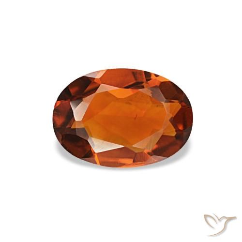 0.54ct laranja citrino, oval, VVS-VS