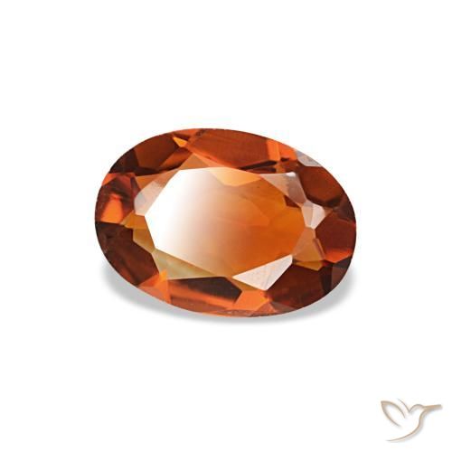 Citrino laranja natural 0,54ct, corte oval, VVS-VS
