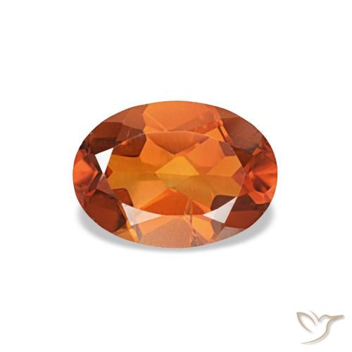 0.71ct laranja citrino, oval, VVS-VS
