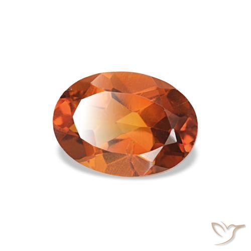 Citrino laranja natural 0,71ct, corte oval, VVS-VS