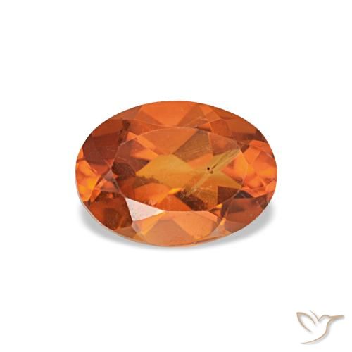 Citrino laranja natural 0,66ct, corte oval, VVS-VS