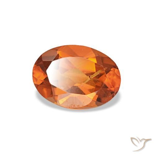 Citrino laranja natural 0,66ct, corte oval, VVS-VS
