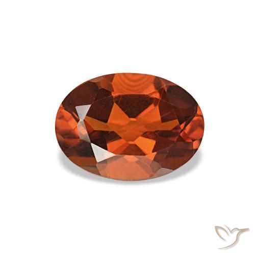 Citrino laranja natural 0,72ct, corte oval, VVS-VS