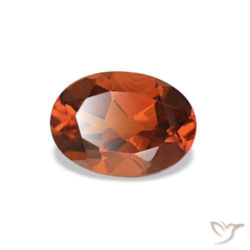 Citrino laranja natural 0,72ct, corte oval, VVS-VS