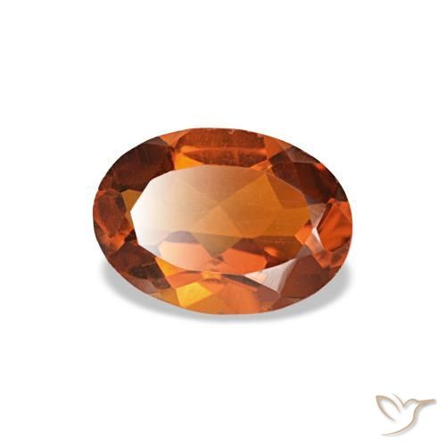 Citrino laranja natural 0,64ct, corte oval, VVS-VS