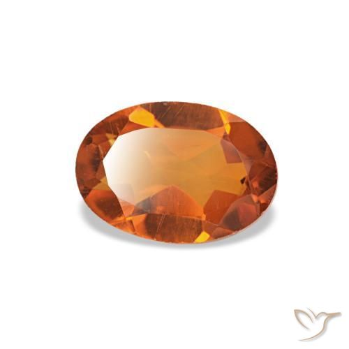 Citrino laranja natural 0,66ct, corte oval, VVS-VS