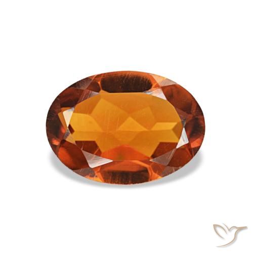 0.73ct laranja citrino, oval, VVS-VS
