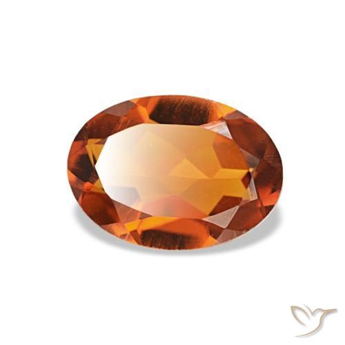 Citrino laranja natural 0,73ct, corte oval, VVS-VS