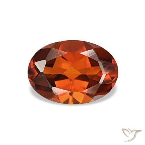 0.73ct laranja citrino, oval, VVS-VS