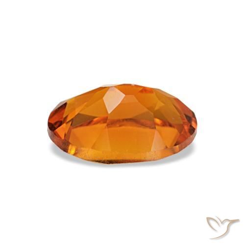 Citrino laranja natural 0,71ct, corte oval, VVS-VS