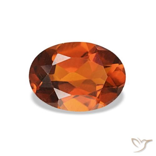 Citrino laranja natural 0,69ct, corte oval, VVS-VS