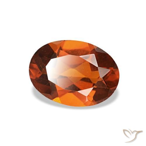 Citrino laranja natural 0,69ct, corte oval, VVS-VS