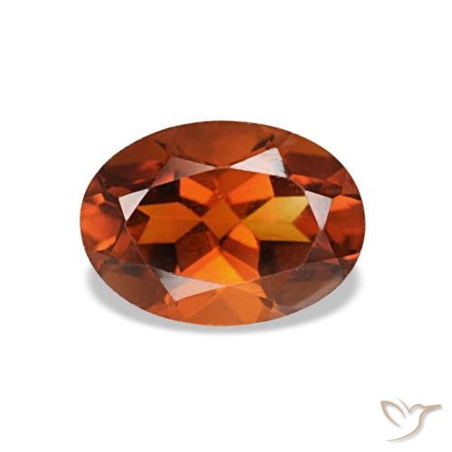 0.83ct laranja citrino, oval, VVS-VS