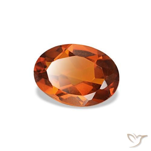Citrino laranja natural 0,60ct, corte oval, VVS-VS