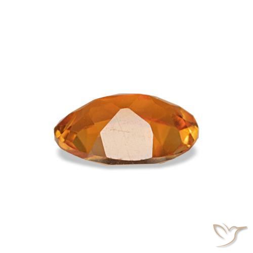 Citrino laranja natural 0,60ct, corte oval, VVS-VS