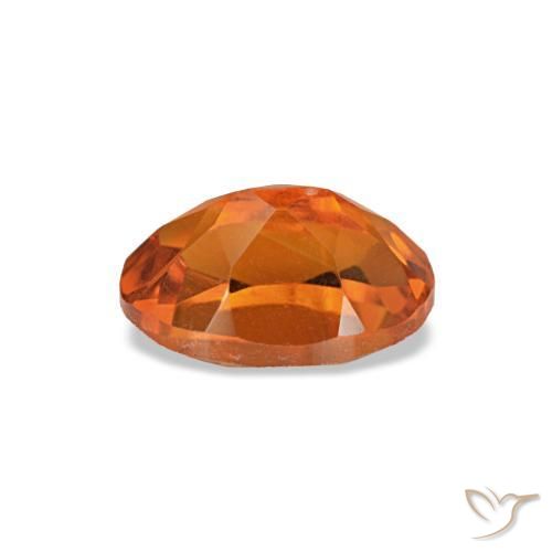 Citrino laranja natural 0,80ct, corte oval, VVS-VS