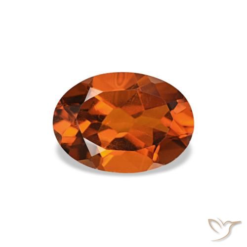 0.74ct laranja citrino, oval, VVS-VS
