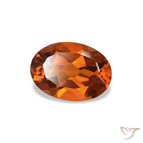 Citrino laranja natural 0,74ct, corte oval, VVS-VS