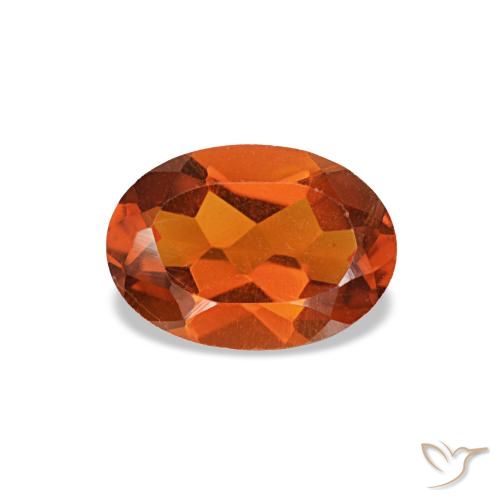 Citrino laranja natural 0,60ct, corte oval, VVS-VS