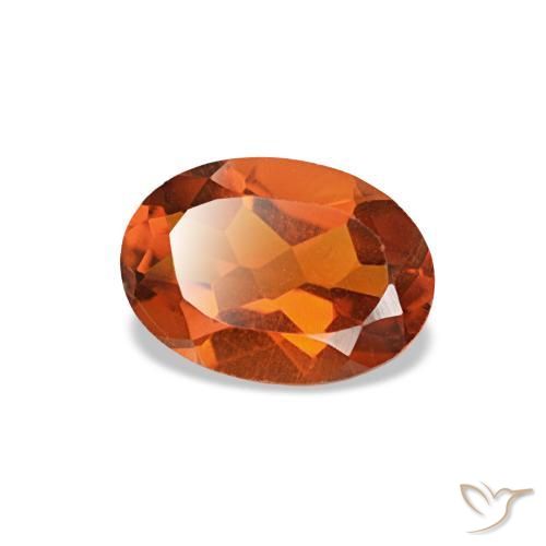 Citrino laranja natural 0,60ct, corte oval, VVS-VS